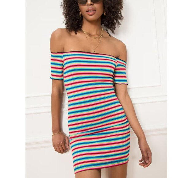 superdown Dresses & Skirts - Superdown Trisha Mini Rainbow Dress